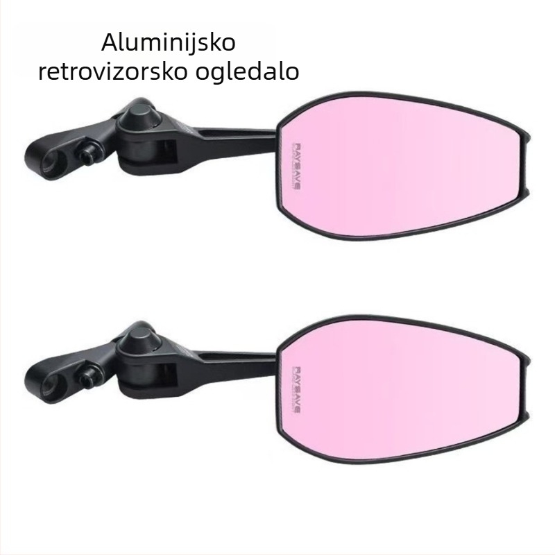 Retrovizor za mini električni automobil, aluminijska legura, kvadratnog oblika, univerzalni, navoja desno i lijevo, čvrsta otporna na udarce
