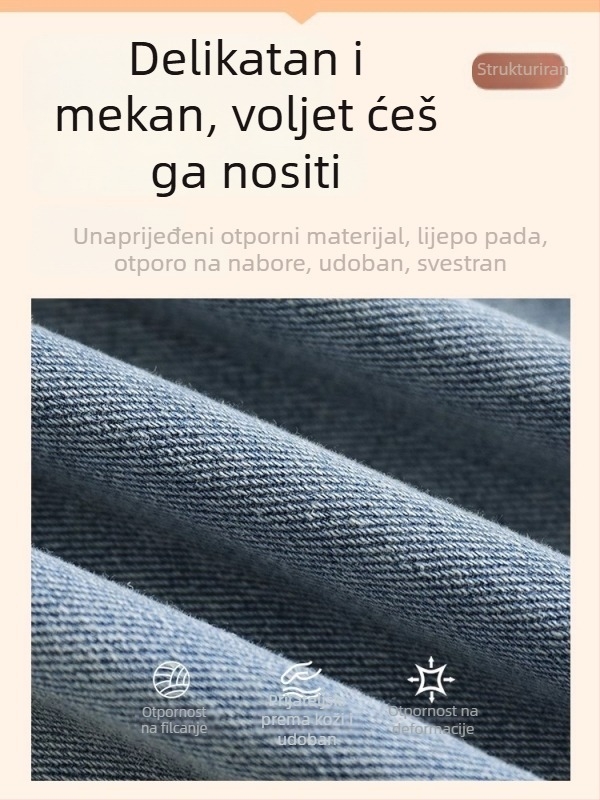 Muške traperice s fleec podstavom, opušten kroj, niska struka, ravne nogavice, zip zatvarač