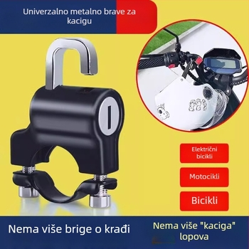 Brava za kacige za motocikle i bicikle, Shengwang univerzalni model, metalna protivkrađna brava, pogodna za okrugle cijevi