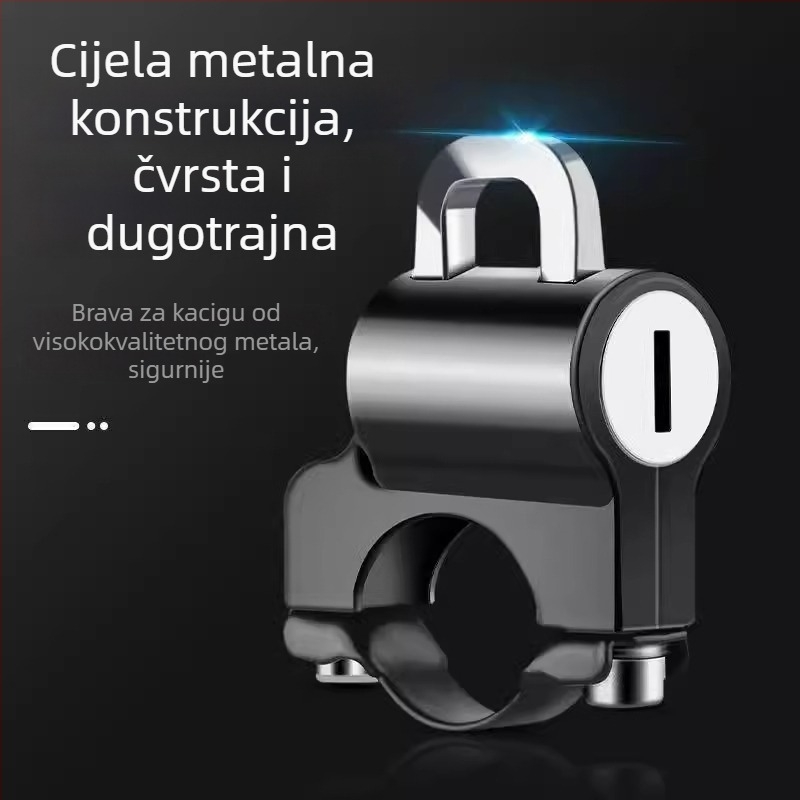 Brava za kacige za motocikle i bicikle, Shengwang univerzalni model, metalna protivkrađna brava, pogodna za okrugle cijevi