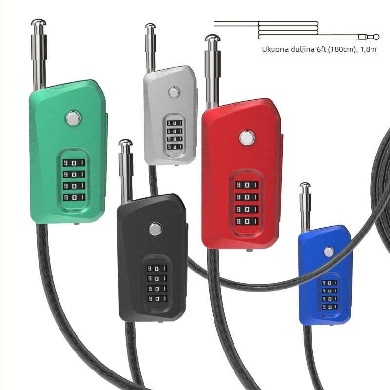 UP Security 01D6-ADJ Zinkovog legura zaključavanje s lozinkom za bicikl/skuter/električno vozilo – lagani luksuz, 355 g
