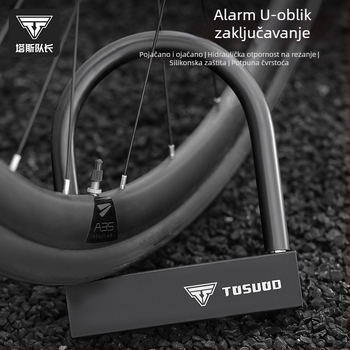 Katanac za bicikl s kombinacijskim kodom, legirana čelika, Unisex, TOSUOD