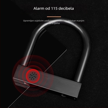 Katanac za bicikl s kombinacijskim kodom, legirana čelika, Unisex, TOSUOD