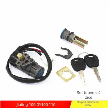 DY100 set sigurnosnih brava za motocikl, jezik brave od cinkove legure, dugi stil, zaštita