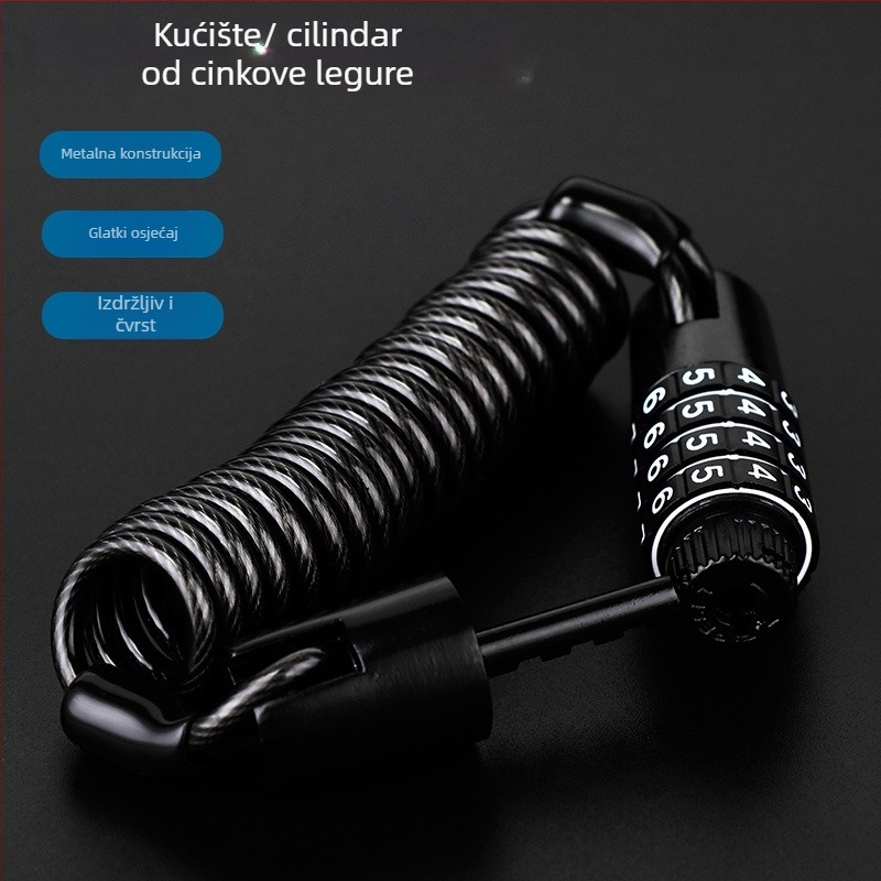 Kombinacijska brava za kacigu, cinkov leg, mehanička, model 629, prijenosna, marka NBYT