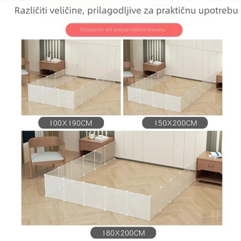 Plastična barijera ispod kreveta za mačke