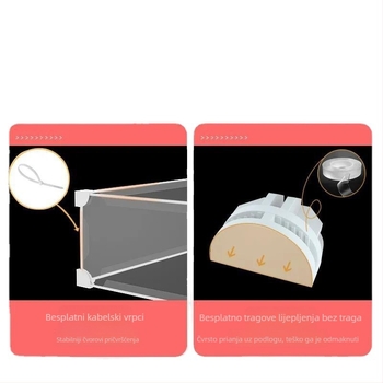 Plastična barijera ispod kreveta za mačke