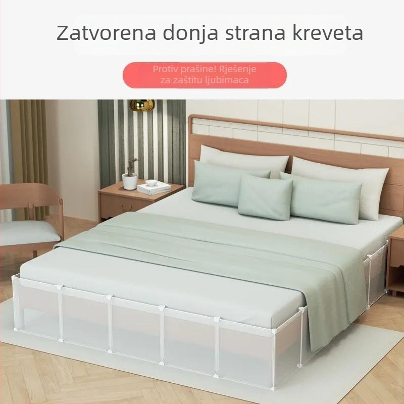 Plastična barijera ispod kreveta za mačke