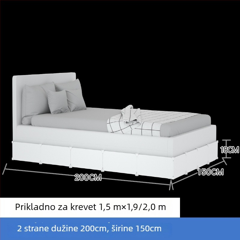 Plastična barijera ispod kreveta za mačke