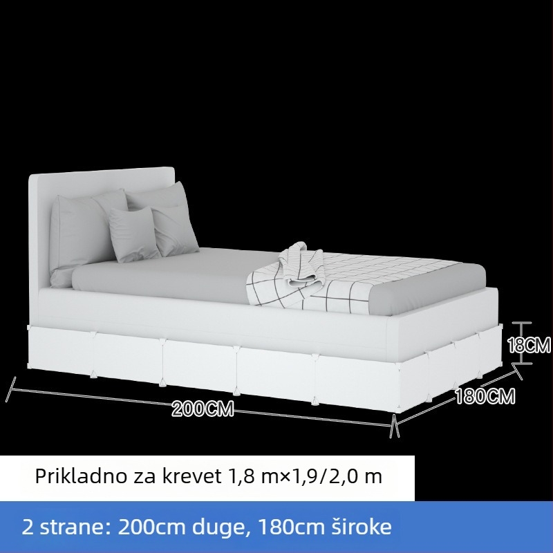 Plastična barijera ispod kreveta za mačke