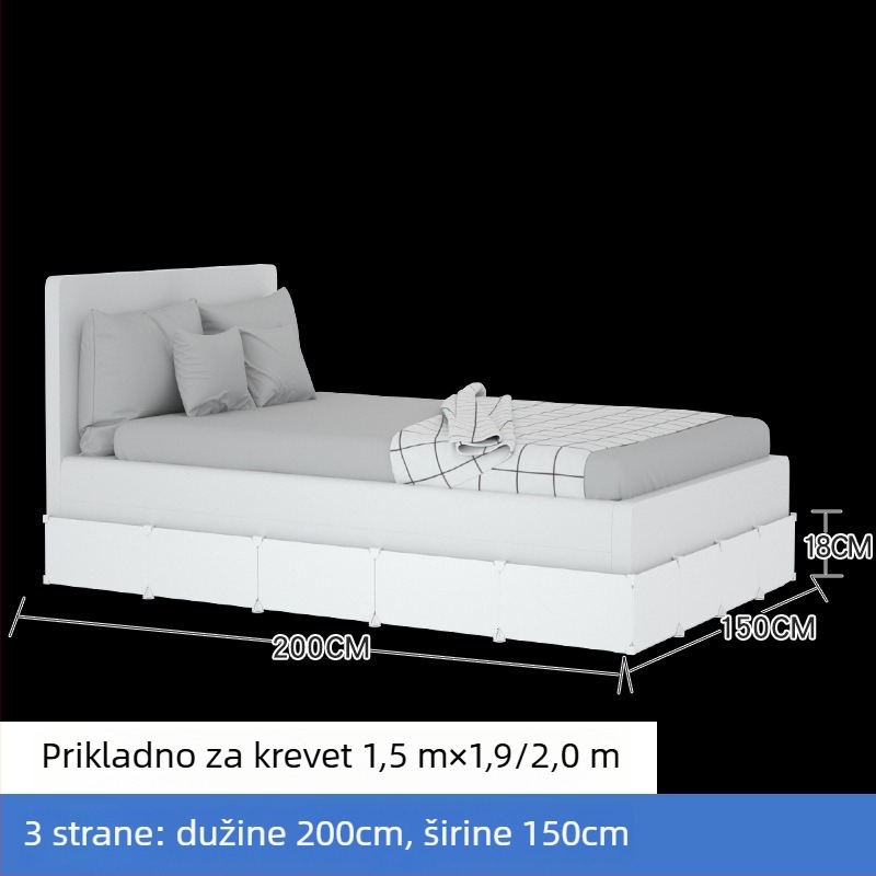 Plastična barijera ispod kreveta za mačke