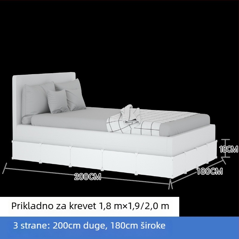 Plastična barijera ispod kreveta za mačke