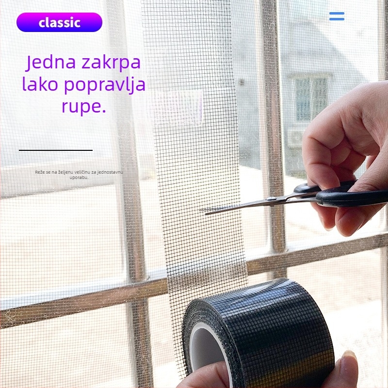 Samoljepljiva opravna pločica za mrežice protiv komaraca za prozore i vrata