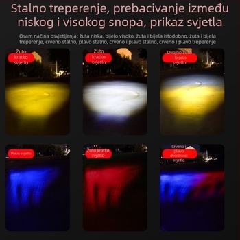 Motocikl LED projektor prednje svjetlo, 30W, 12-85V, aluminijska legura