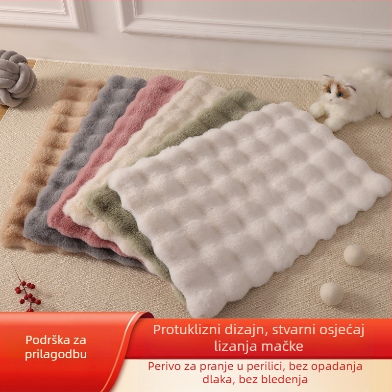 Nest od baršuna za mačke i pse – toplo, protuklizno okruglo ležište za unutarnju upotrebu i vožnju, za sve sezone