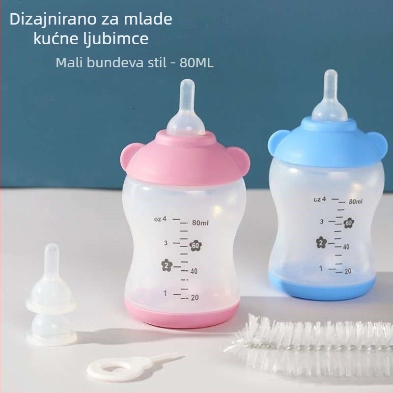 Plastična boca za hranjenje kućnih ljubimaca, kapacitet 100 ml, pogodna za mačke, pse i hrčke