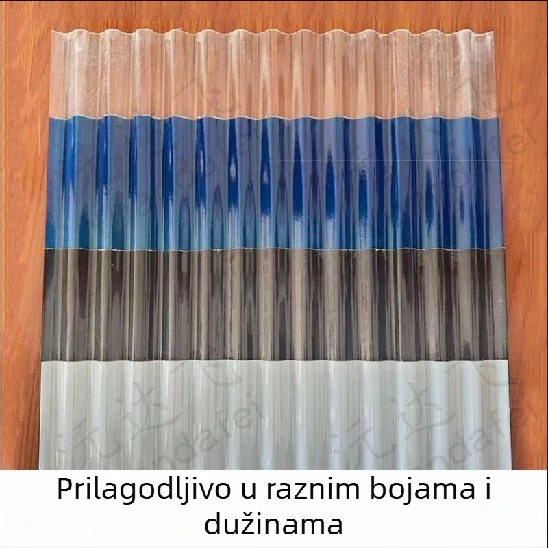 FRP krovni svjetlosni panel, tip male valovite ploče, UV zaštita, vodootporan, neproziran