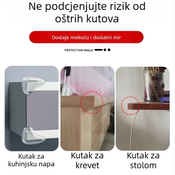 Zaštitnik kutova za dječji namještaj, pravokutnog oblika, model 526526, pakiranje 5000, podrijetlo: Kina