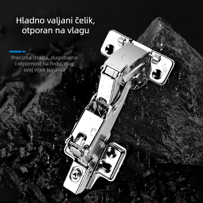 180° amortizirani šarke s tlom – veliki kut sklopnih vrata ormarića, hladna valcovana čelična, elektroplatirani završni sloj