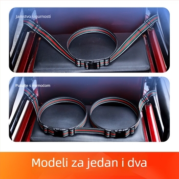 Pojas sigurnosti stražnjeg sjedala za tricikl električno vozilo s dvostrukom zaštitom od pada; Materijali: cinkova legura, plastična čelična, aluminijska legura, imitacijski najlon; Pogodno za motocikle, električne bicikle i električne skutere; Dobna grani