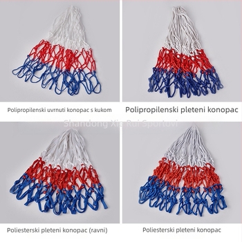 Košarka mreža za standardni okvir s ojačanim polipropilenskim užetom | Materijali: najlon, poliester, polipropilen | Kopče: 8/12/13 | Prilagodba dostupna
