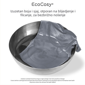 Muška tank top s križnim leđima, bez rukava, Yuke Silk, 70% viskoze, prilagodljiv kroj, svilen sjaj