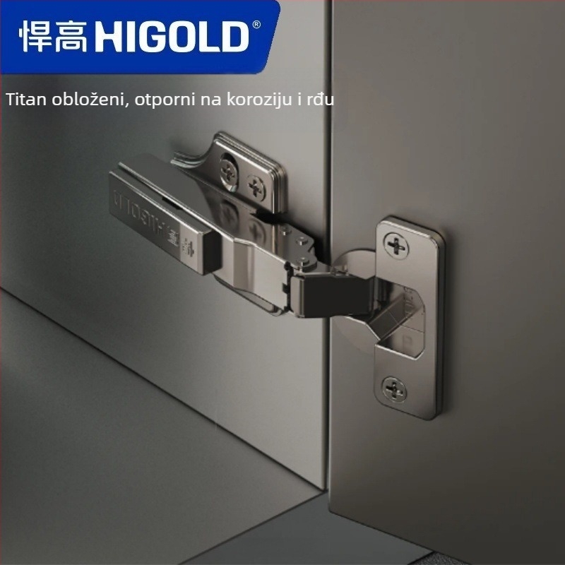 HIGOLD G serije šarki za ormariće s hidrauličkim tlmenjem, buffer malog kuta, hladno valjani čelik, model 813721