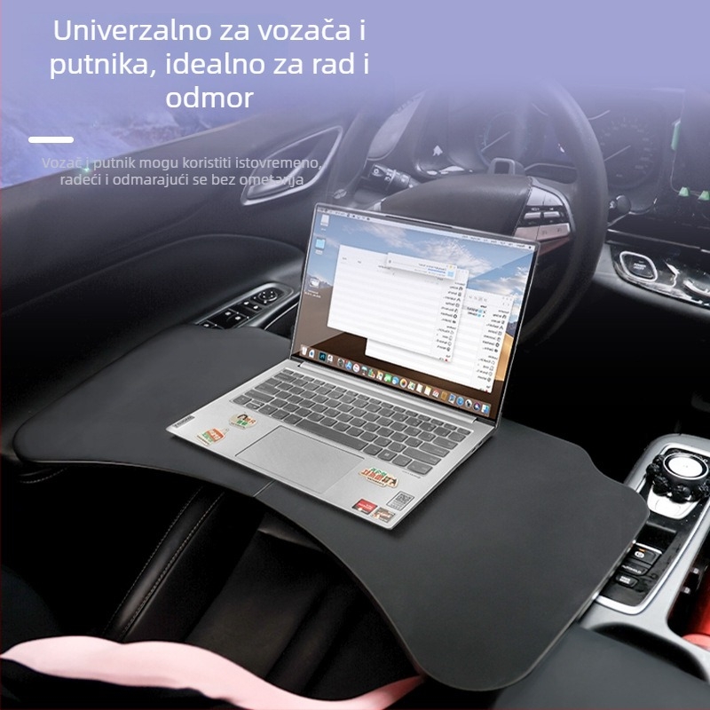 Amukeke Automobilski sklopivi mali stol za volan – univerzalna kompatibilnost, rotacija, višefunkcionalnost, sklopiv, plastika, ugradnja snap-in