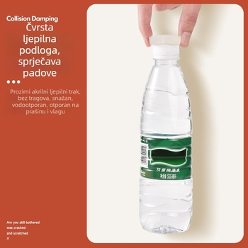 Silikonski kutni zaštitnik - protiv udara, okrugli kut, za ormariće, vrata, zidove i stolove