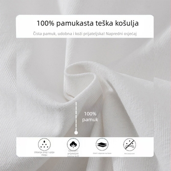 Košulja s dugim rukavima, 100% pamuk, japanskog stila cityboy, labav kroj, oštar ovratnik