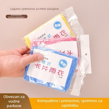 Prijenosno jednokratno pončo za odrasle, materijal TPE, debljina 1,5 mm, težina 13 g