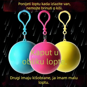 Jednokratno sferično kišno pončo za planinarenje i rafting, za odrasle, prijenosno