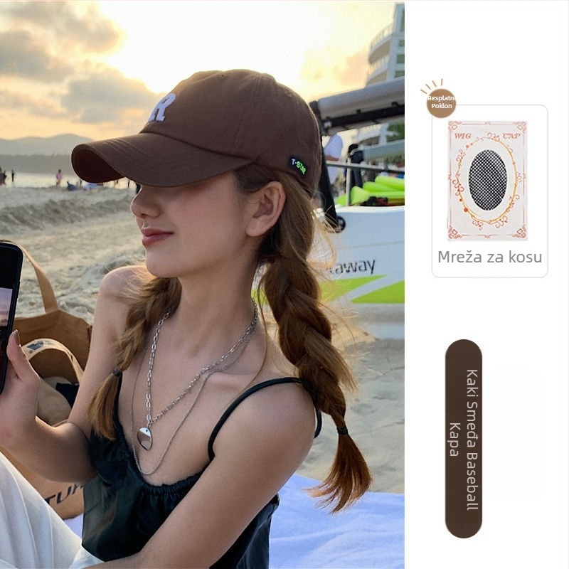 Kapa s integriranom perikom, twist pletena kosa od vlakana otpornih na visoku temperaturu, za žene, modna kapa-peruka, univerzalni model