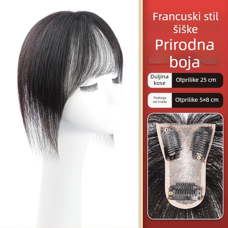 Qiao Xi perika od pravih ljudskih vlasi za žene – lagana, tanka, ručno tkanja, ravne dlake, za bojenje