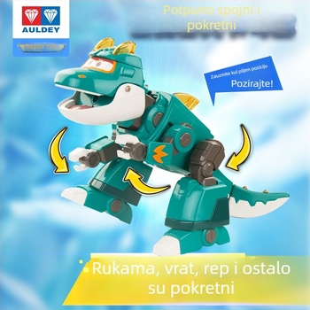Transformabilni dinosaurus robot sa zvukom i svjetlom i mlazom magle — Super Flying Hero, anime lik, za djecu 7–14 godina