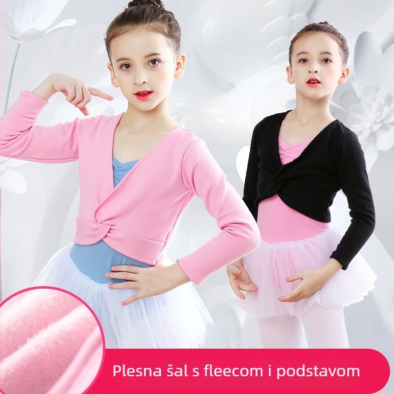 Dječji plesni kaput s flisom – zimsko/jesensko, za balet, latino i folklorni ples, akrilni materijal s akrilnom podstavom