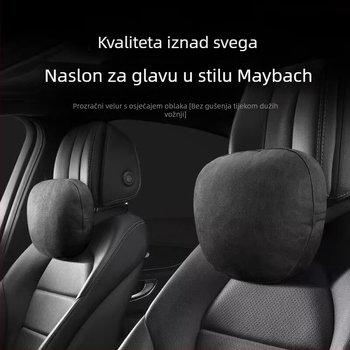 Automobilska naslona za glavu s lumbalnom podrškom, jastuk za vrat, velur navlaka, punilo od sintetičkih vlakana, univerzalna primjena