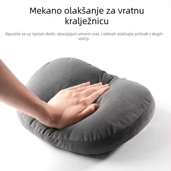 Automobilska naslona za glavu s lumbalnom podrškom, jastuk za vrat, velur navlaka, punilo od sintetičkih vlakana, univerzalna primjena