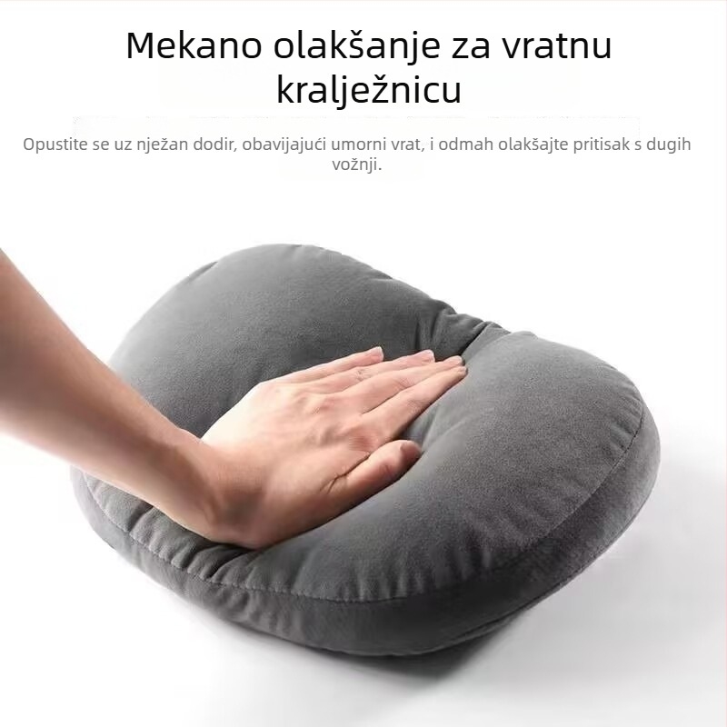 Automobilska naslona za glavu s lumbalnom podrškom, jastuk za vrat, velur navlaka, punilo od sintetičkih vlakana, univerzalna primjena