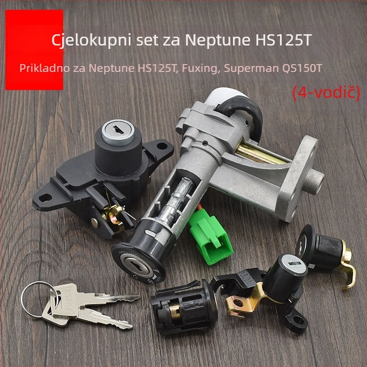 Set zaključavanja motocikla HS125T za Neptune – Mojielong, dugi stil, anti-klizna funkcija