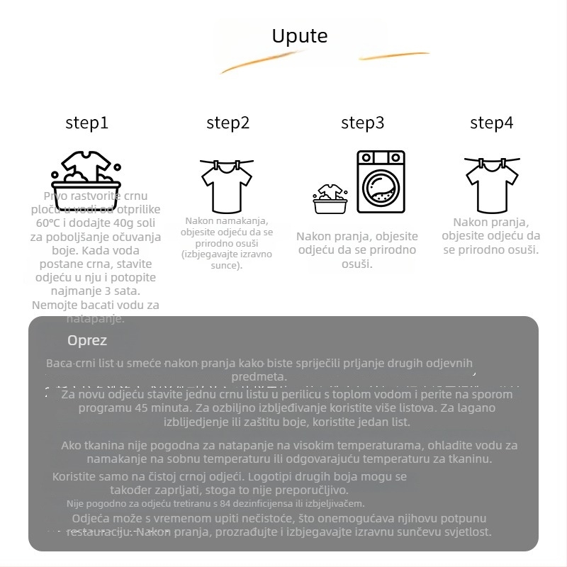 Tablete za potamnjenje odjeće, Restorativno sredstvo za potamnjenje, 9,1 kg bruto težina, Osnovno pakiranje