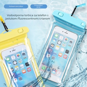 Vodootporna torbica za telefon s dodirnim zaslonom - PVC materijal, vodootporna tkanina, zatvoren dizajn za plivanje i aktivnosti na otvorenom