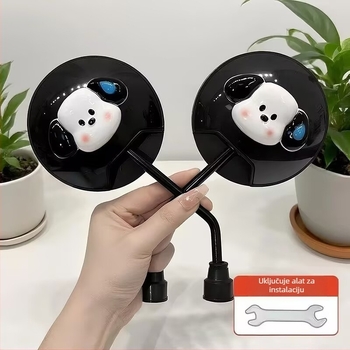 Retrovizor za električni bicikl, sladak crtani dizajn, široko vidno polje, Zhengya montaža