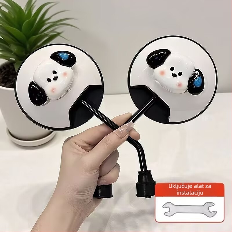 Retrovizor za električni bicikl, sladak crtani dizajn, široko vidno polje, Zhengya montaža