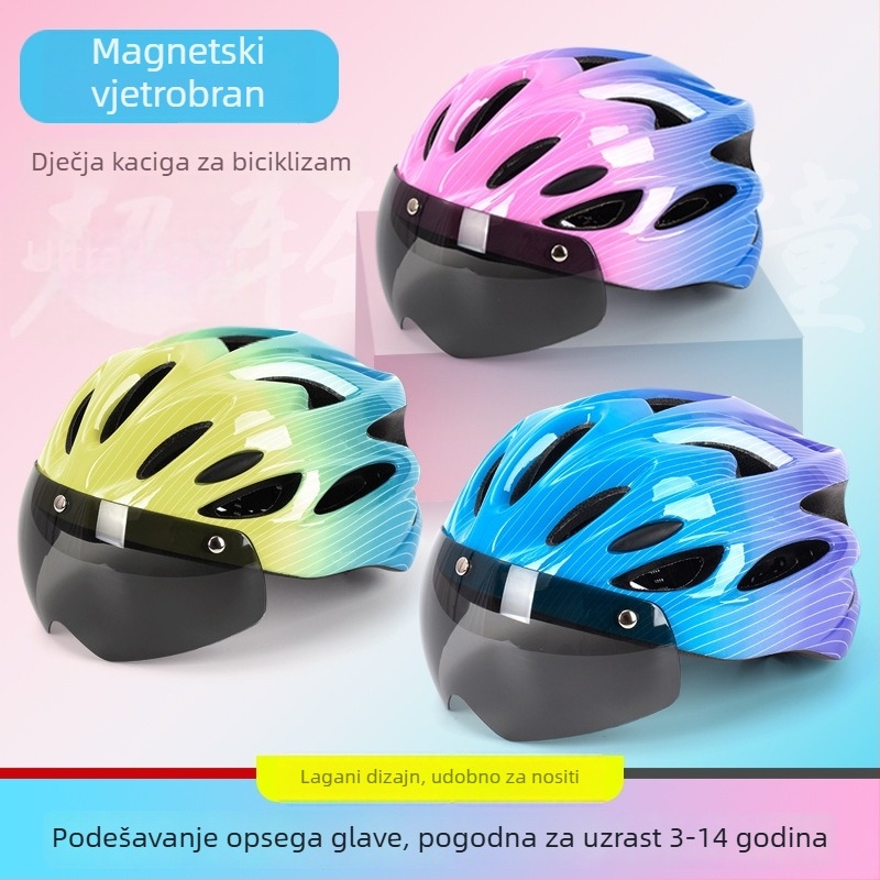 Dječja kaciga za bicikl, unisex, prozračna, ultralagana, gradijentski dizajn, PC+EPS