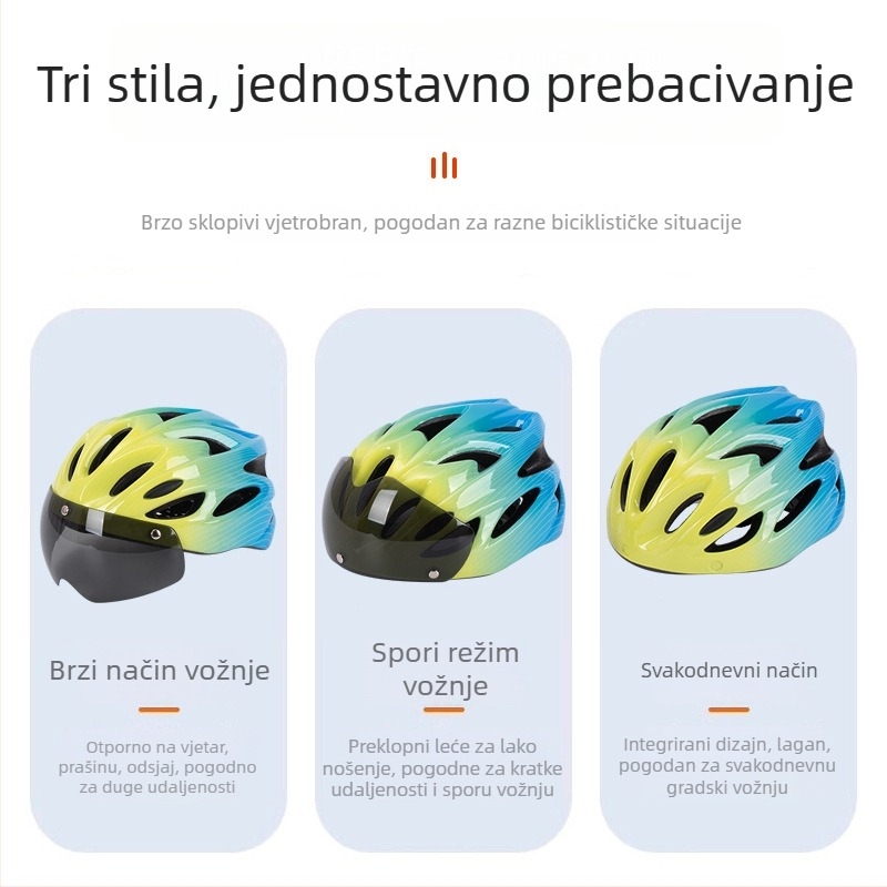 Dječja kaciga za bicikl, unisex, prozračna, ultralagana, gradijentski dizajn, PC+EPS