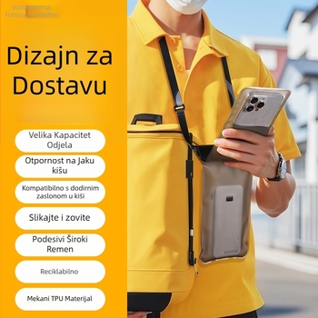 Dvoslojna vodootporna torba za telefon za plivanje, ronjenje i rafting — TPU, kapacitet 7.5 L, prijenosni dvostruki dizajn
