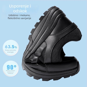 Unisex tenisice za trening: gornji dio od platna/mreže, zaobljeni nos, ravna peta, pogodne za trčanje, planinarenje i kampiranje