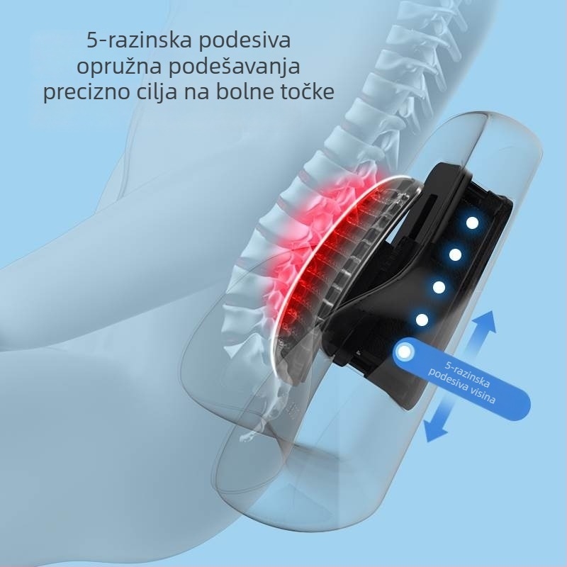 Jastučić za lumbalnu potporu automobila od memorijske pjene, podesiva potpora leđa, pogodna za auto, dom i ured, univerzalna kompatibilnost