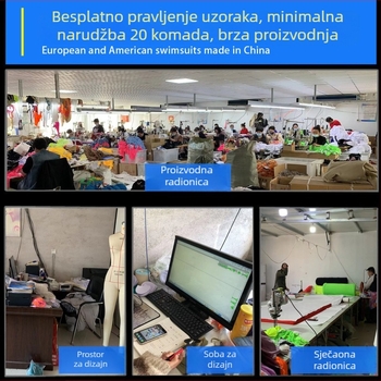 Ženski jednodijelni kupaći kostim s otiskom meduze, poliester-spandeks 82%, umetci za prsa, podstava od poliestera